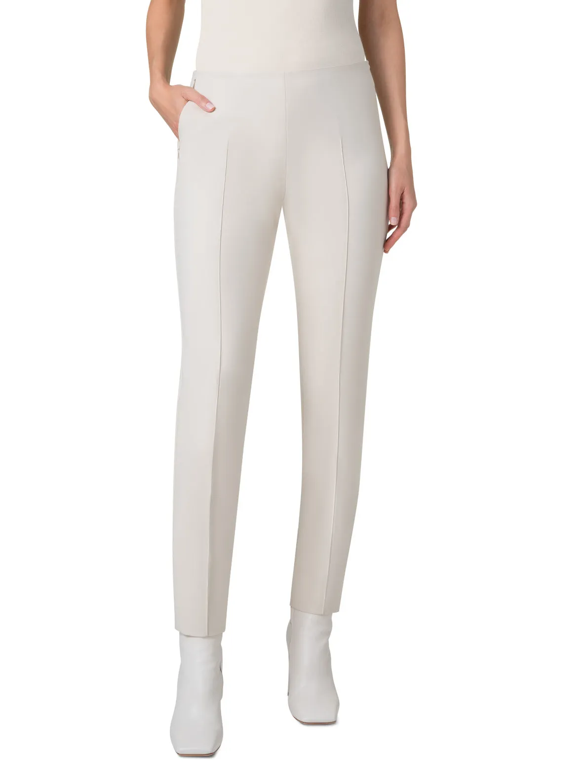 Slim Cotton Techno Stretch Pants Akris