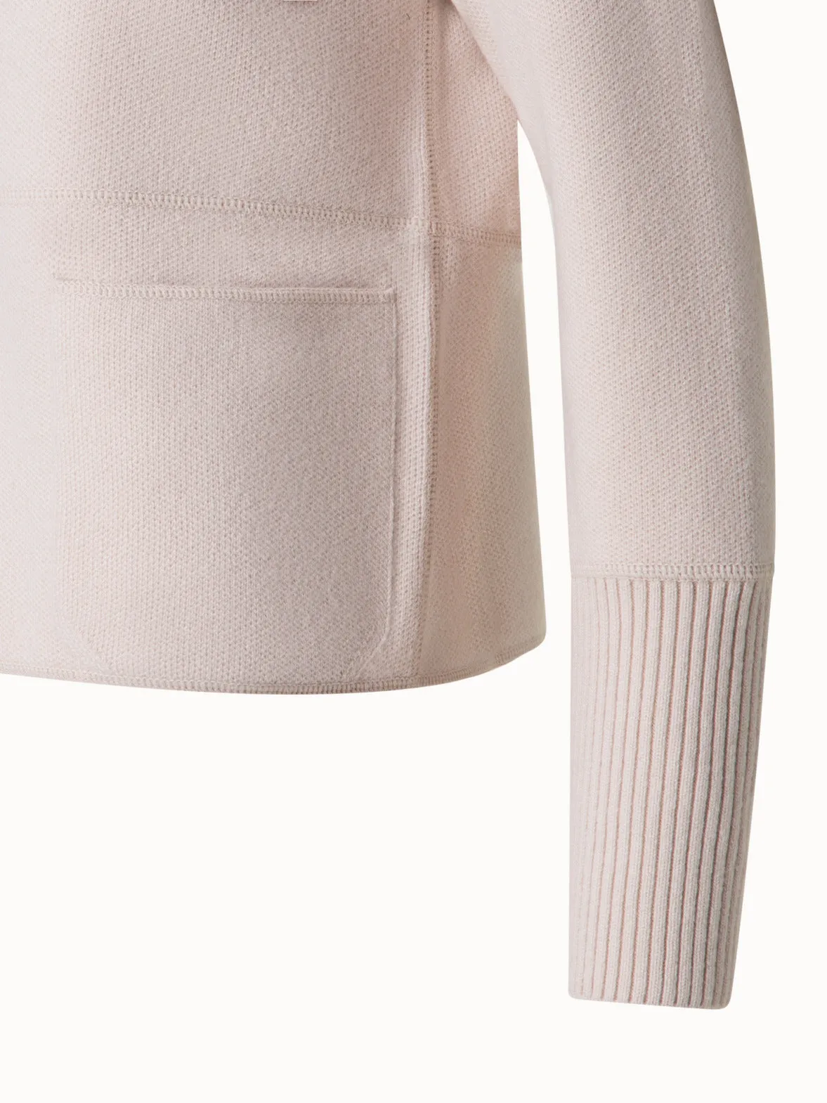 Stand Up Collar Cardigan in Cashmere Akris