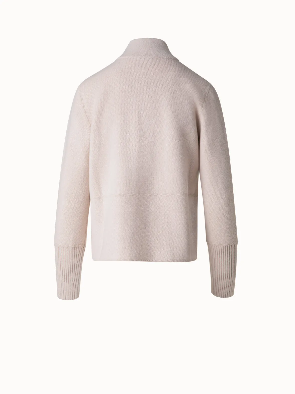 Stand Up Collar Cardigan in Cashmere Akris
