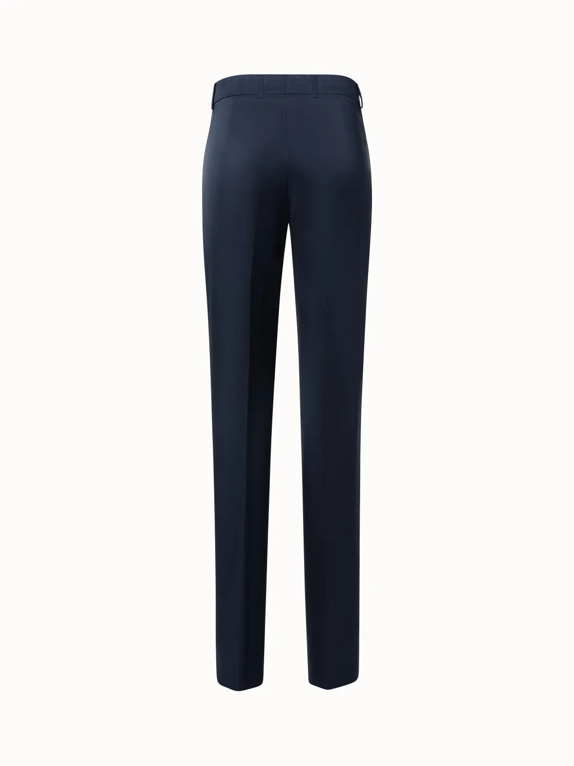 Straight Silk Gabardine Pants Akris