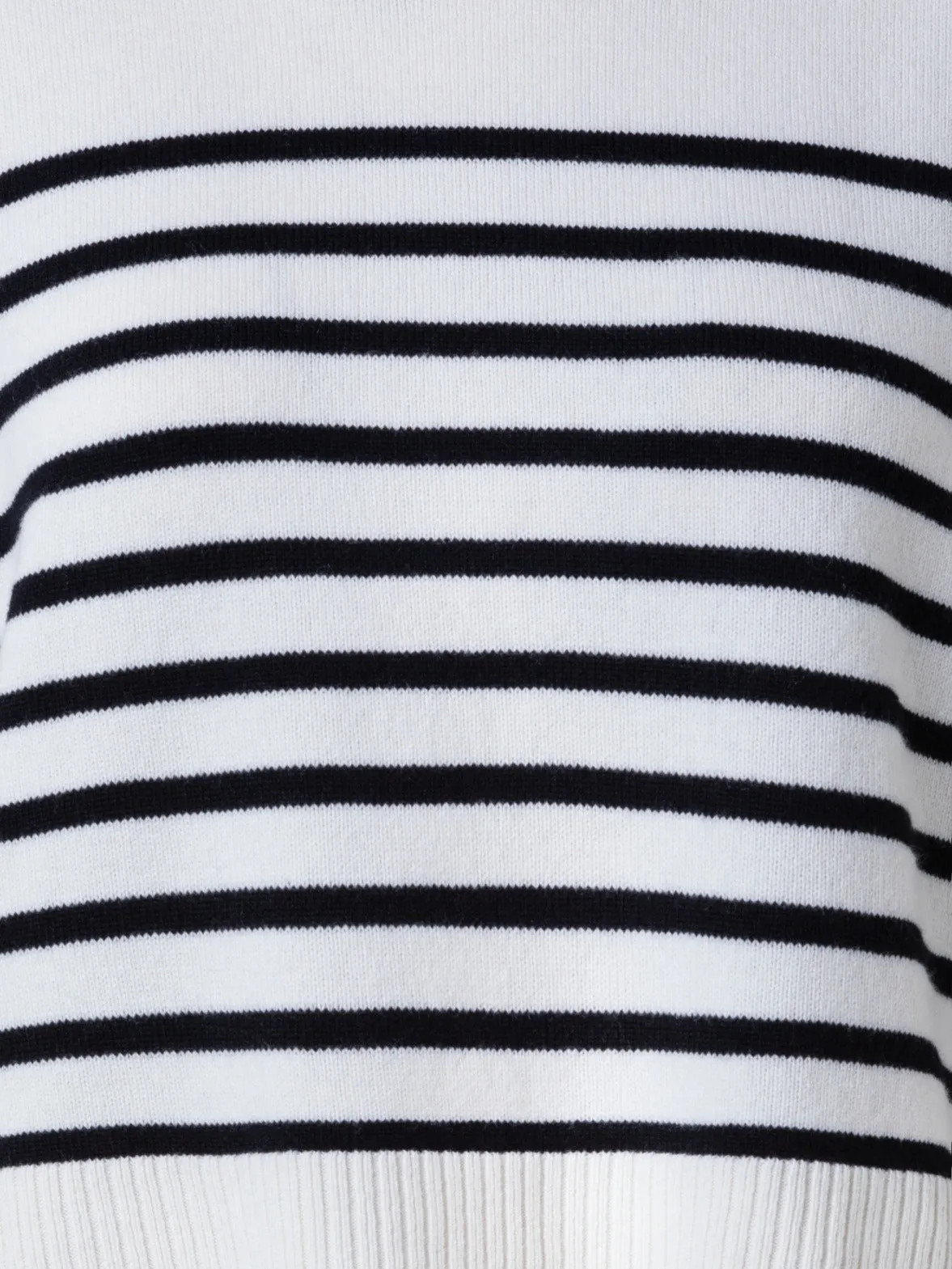 Striped Boxy Sweater in Merino Cashmere Blend Akris
