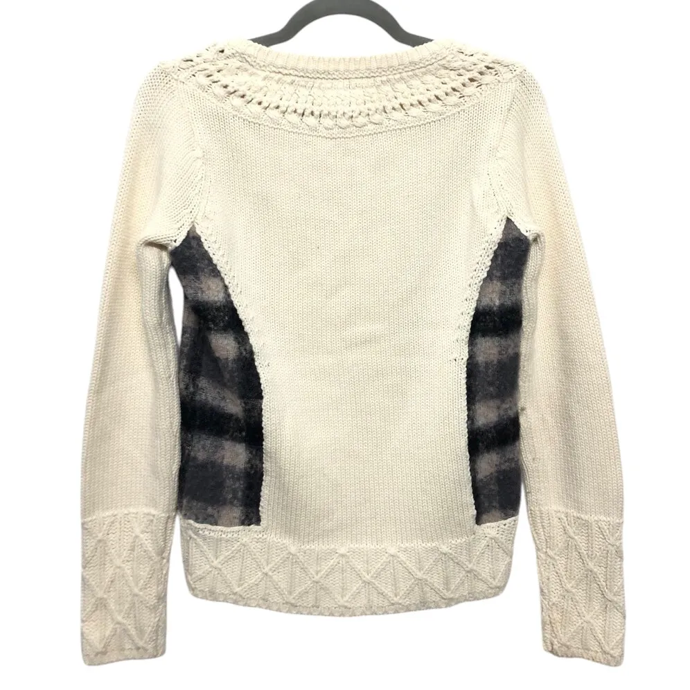 Sweater By Anthropologie In Grey & White, Size:S