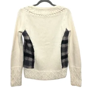 Sweater By Anthropologie In Grey & White, Size:S
