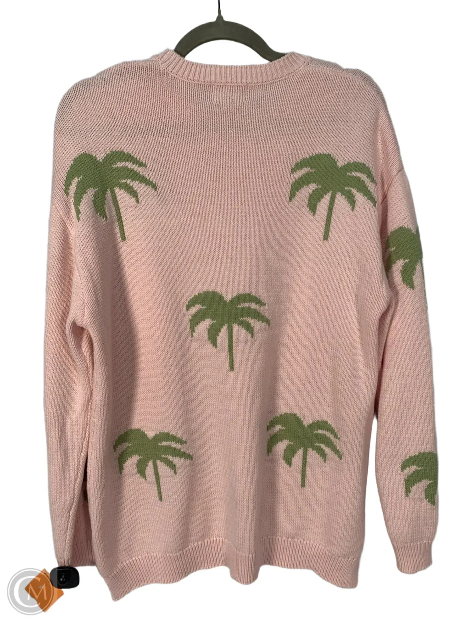 Sweater By Mumu In Green & Pink, Size: Xs