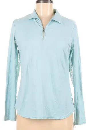 Swing Control Aqua Blue Long Sleeve Sun Shirt Size M MSP$70