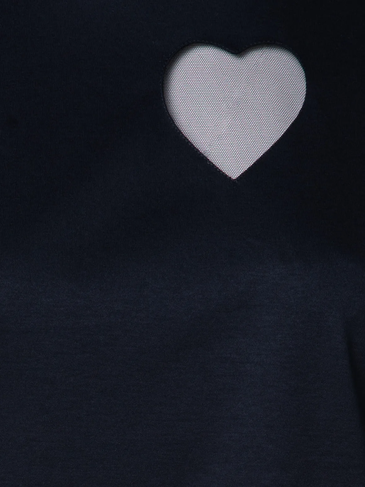 T-Shirt with Tulle Heart Insert Akris