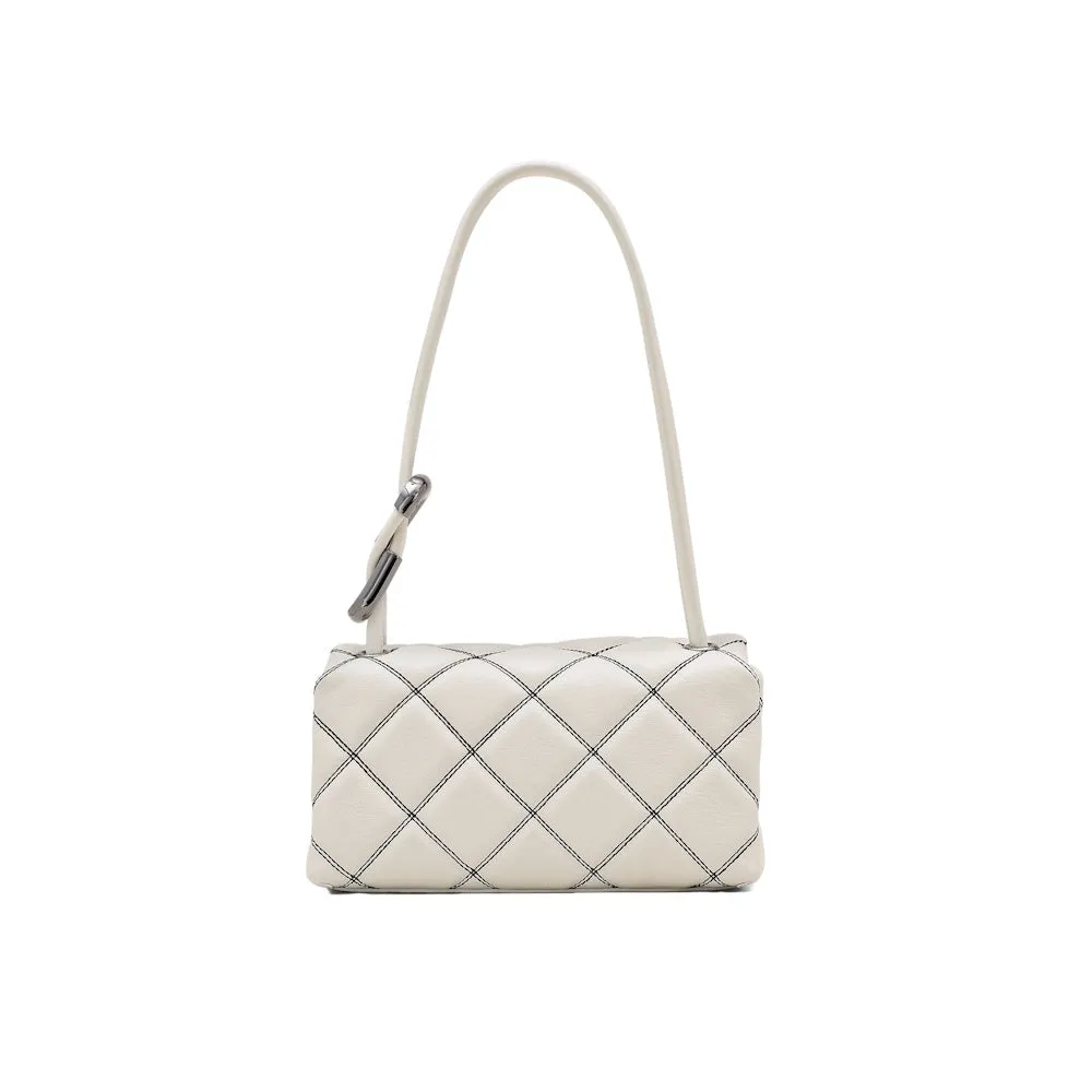 THE BI-COLOR QUILTED MINI DUAL SHOULDER BAG