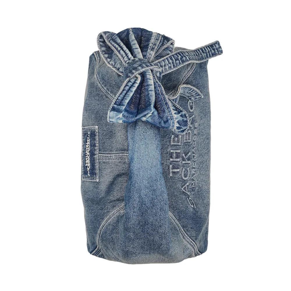 THE BOW DENIM SACK BAG