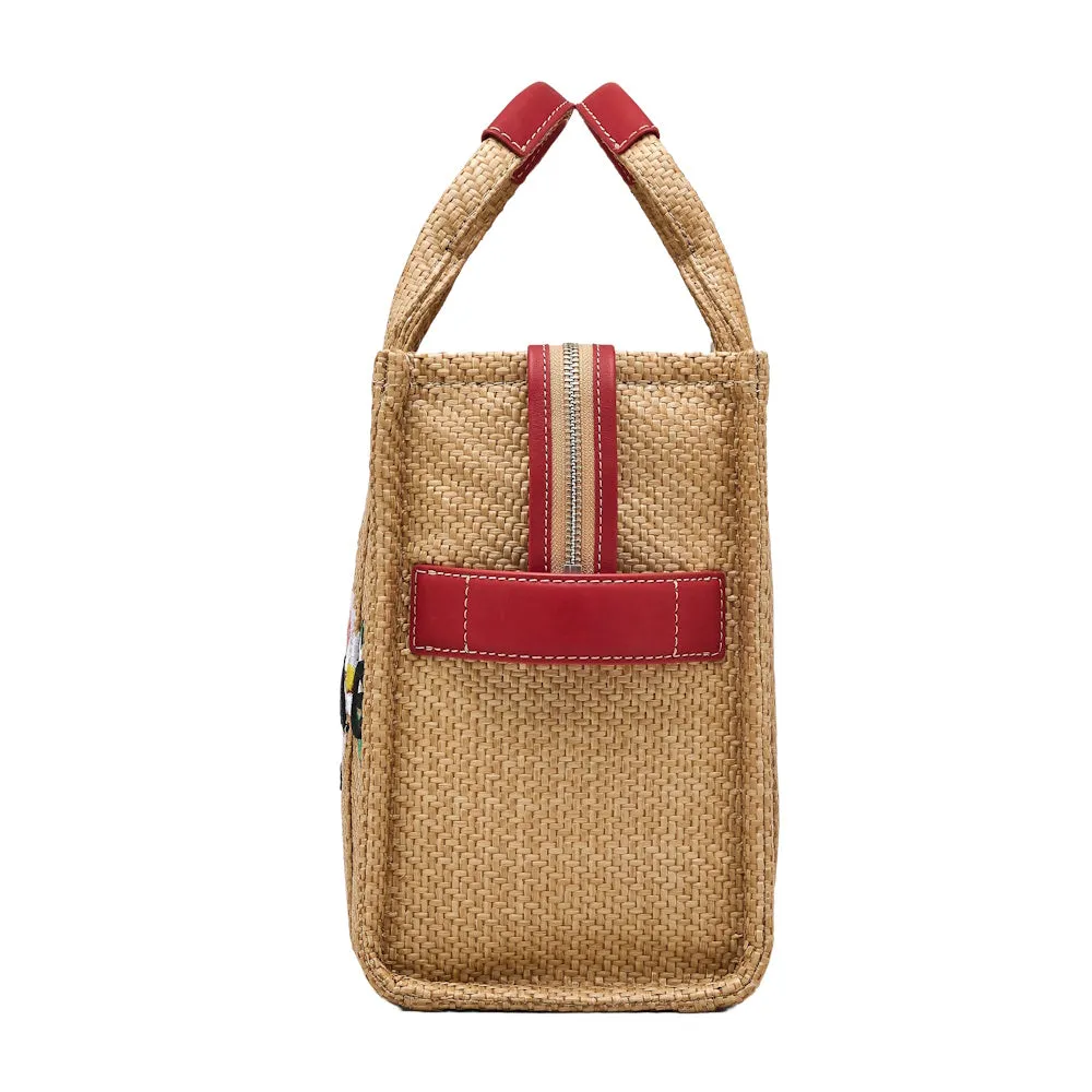 THE DAISY WOVEN MEDIUM TOTE BAG
