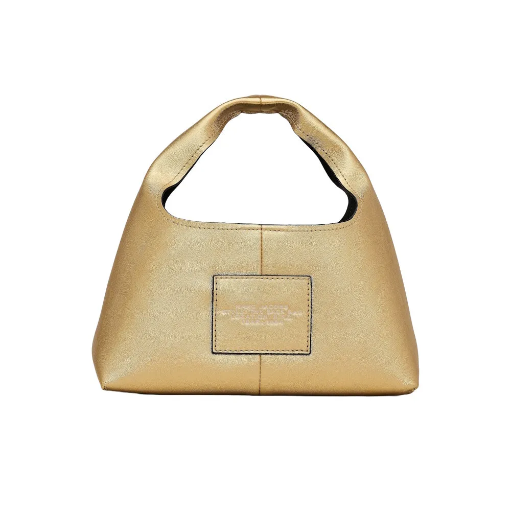 THE METALLIC LEATHER MINI SACK BAG