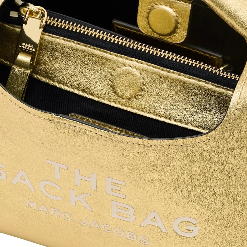 THE METALLIC LEATHER MINI SACK BAG