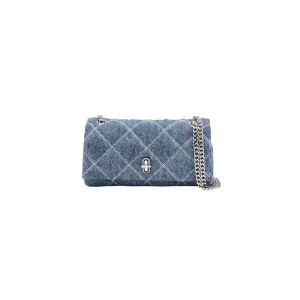 THE QUILTED DENIM DUAL CHAIN MINI BAG