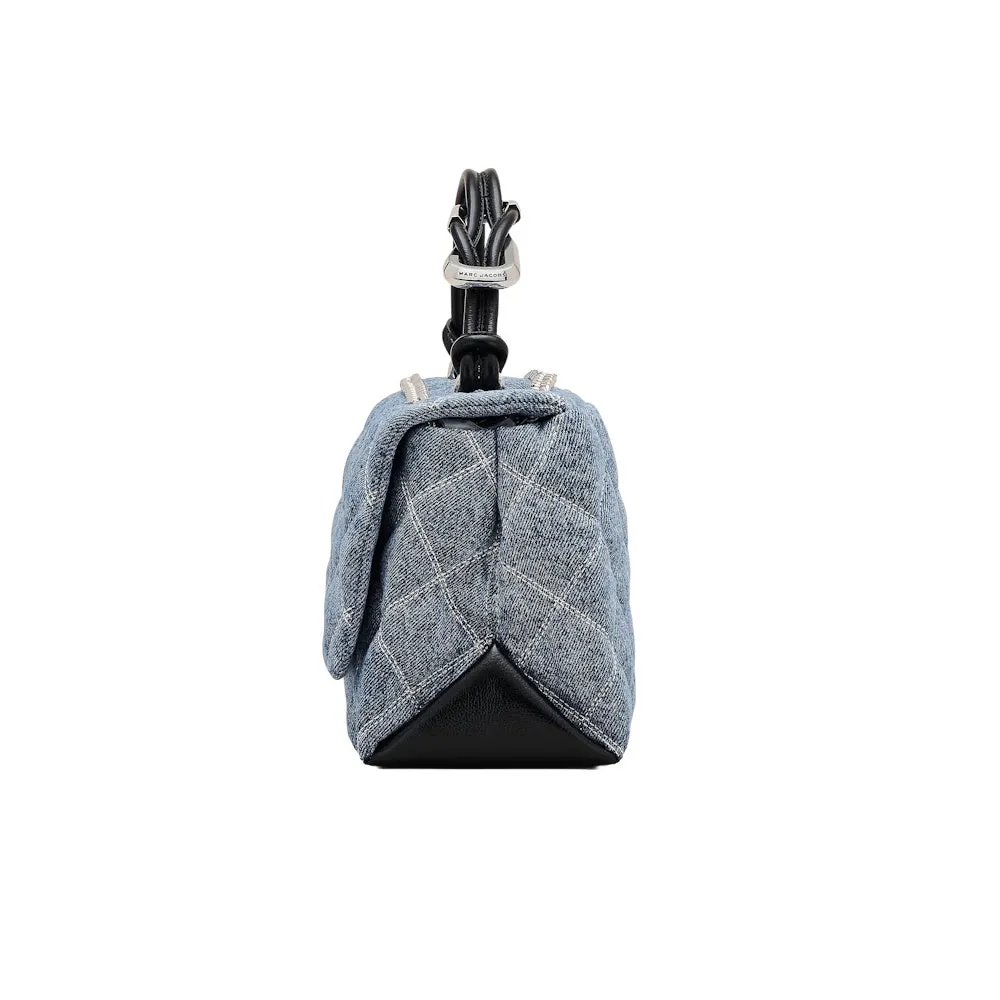 THE QUILTED DENIM DUAL CONVERTIBLE SHOULDER BAG