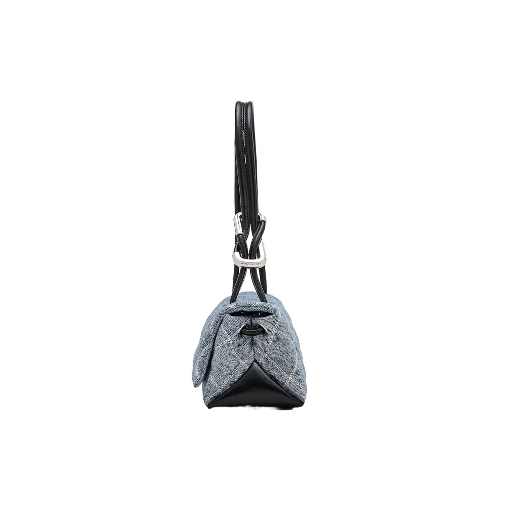 THE QUILTED DENIM MINI DUAL SHOULDER BAG