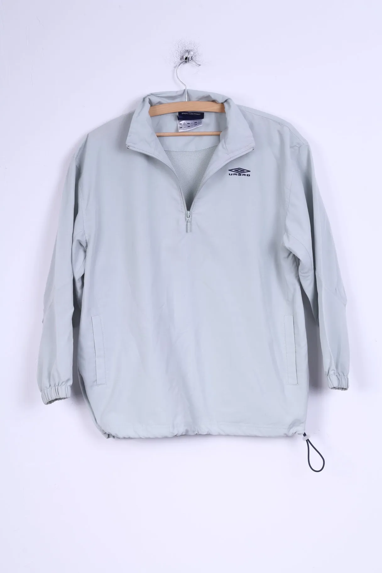 Umbro Youth LB 158 Pullover Jacket Grey Lightweight Training Top