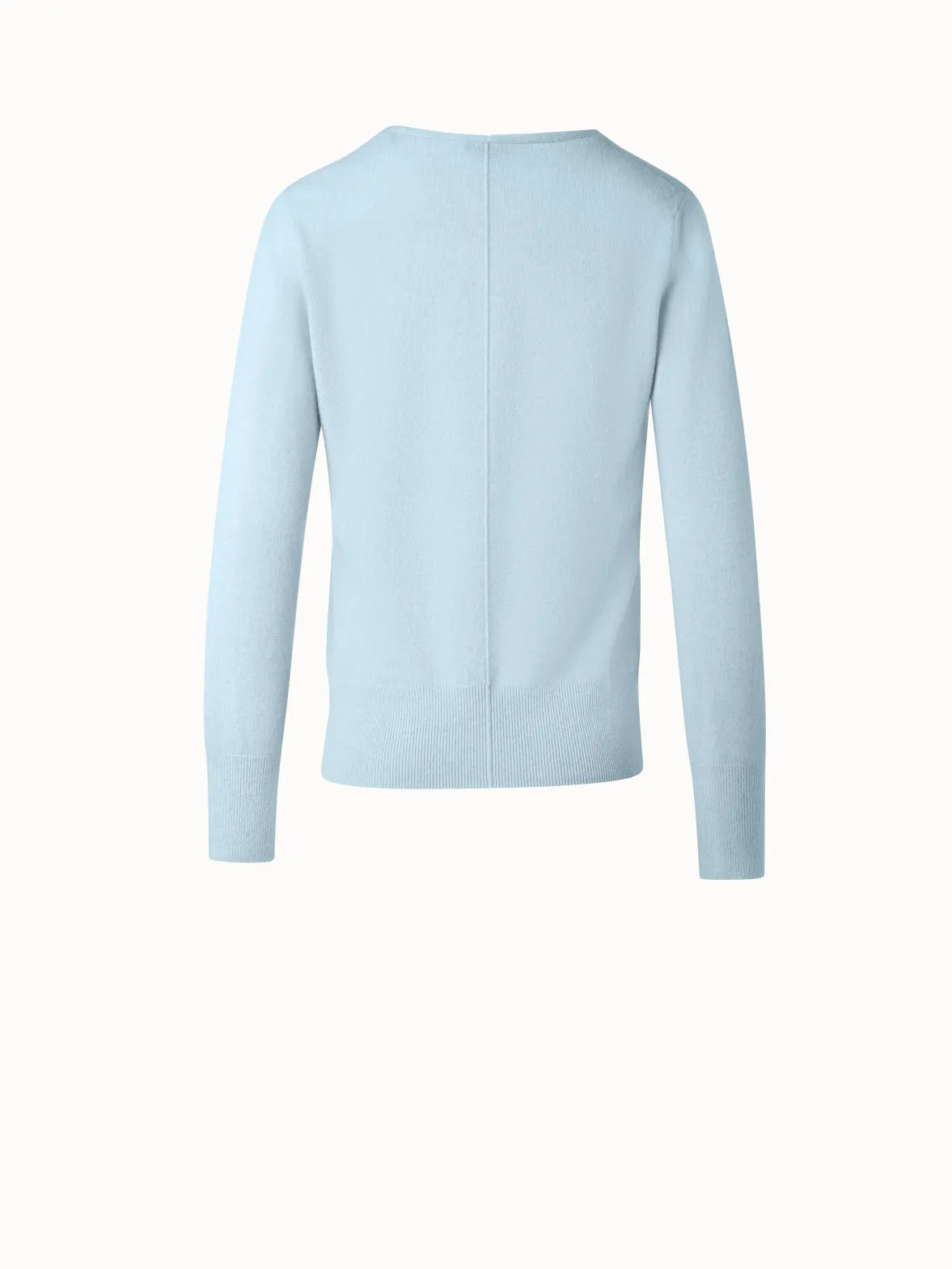V-Neck Sweater in 100% Cashmere Akris