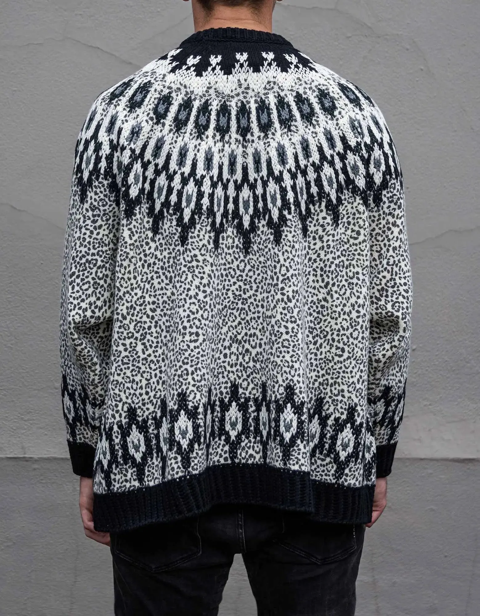 Valentino Animalier Graphic Wool Sweater