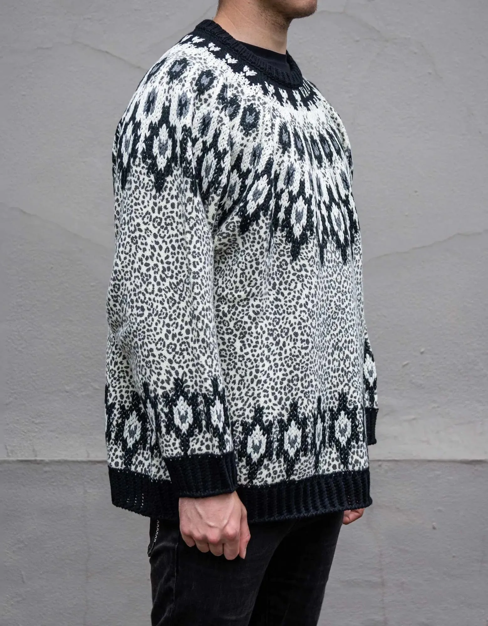 Valentino Animalier Graphic Wool Sweater