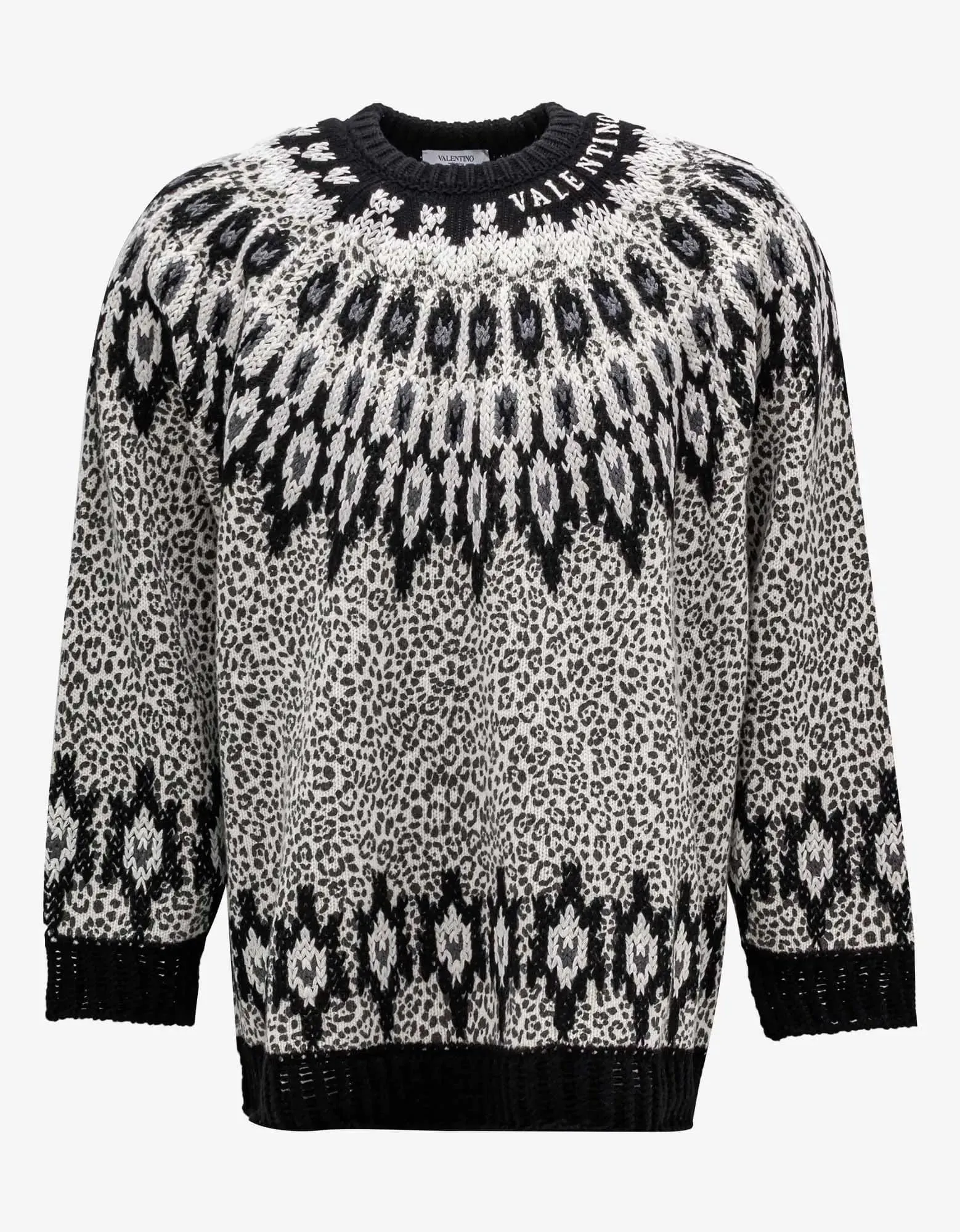 Valentino Animalier Graphic Wool Sweater