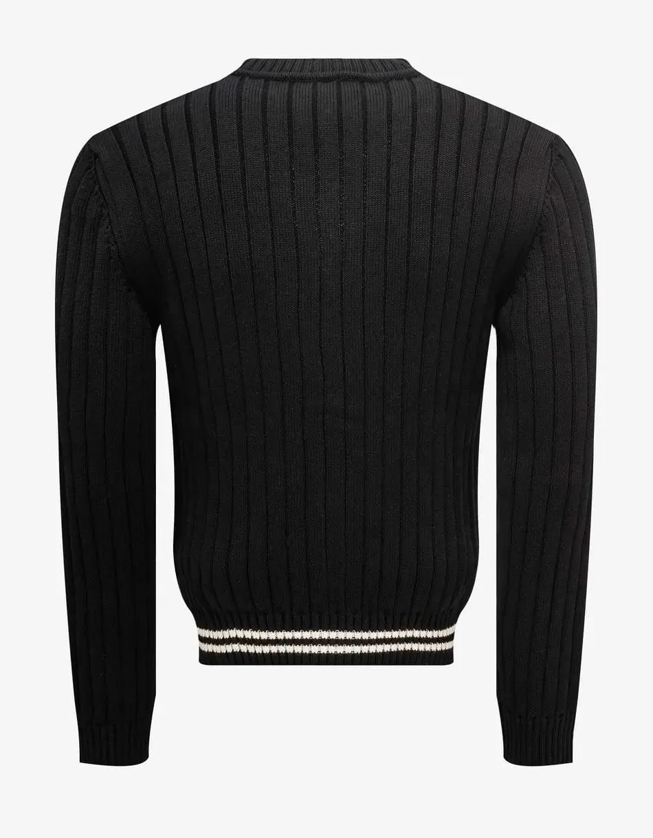 Valentino Black VLogo Cardigan