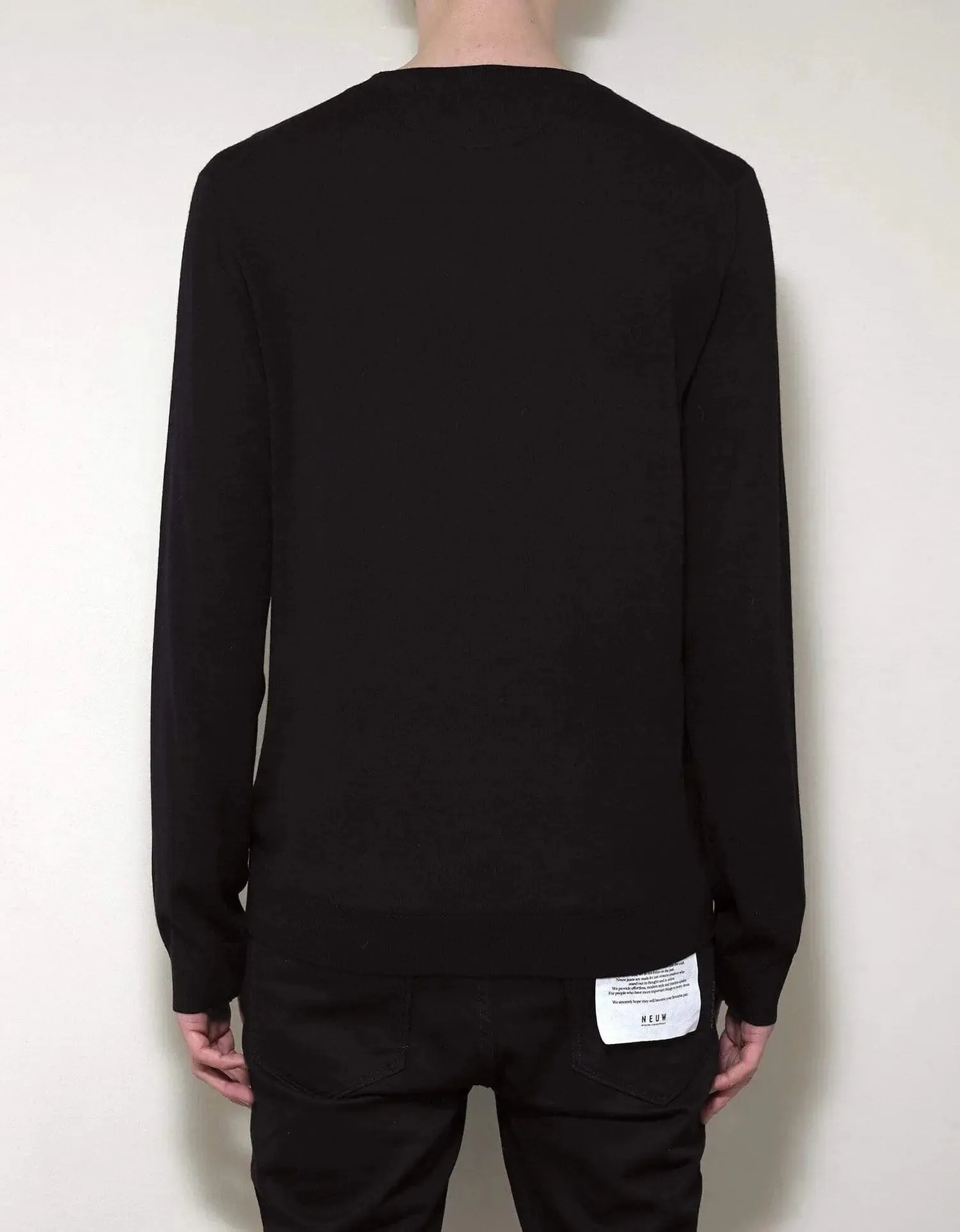 Valentino Valentino Garavani Black VLTN Logo Wool Sweater