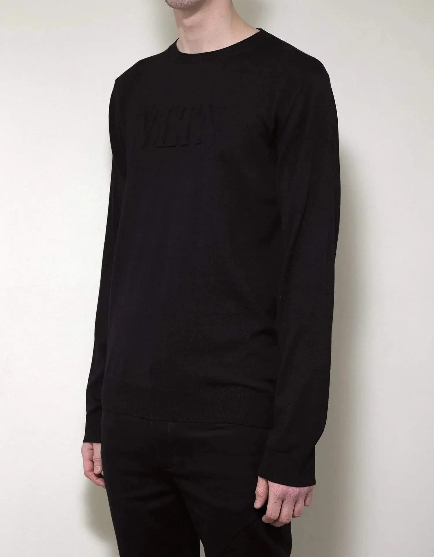 Valentino Valentino Garavani Black VLTN Logo Wool Sweater