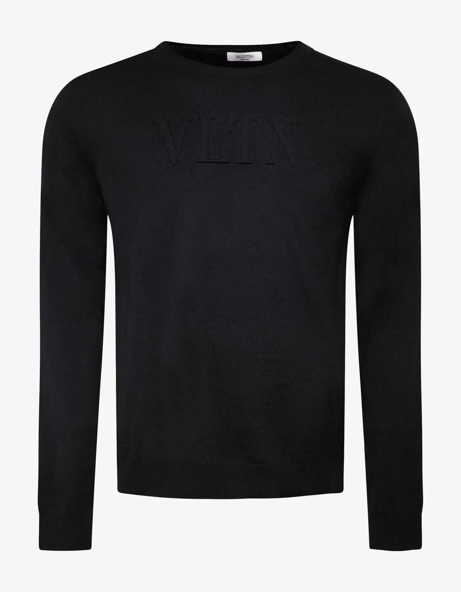 Valentino Valentino Garavani Black VLTN Logo Wool Sweater