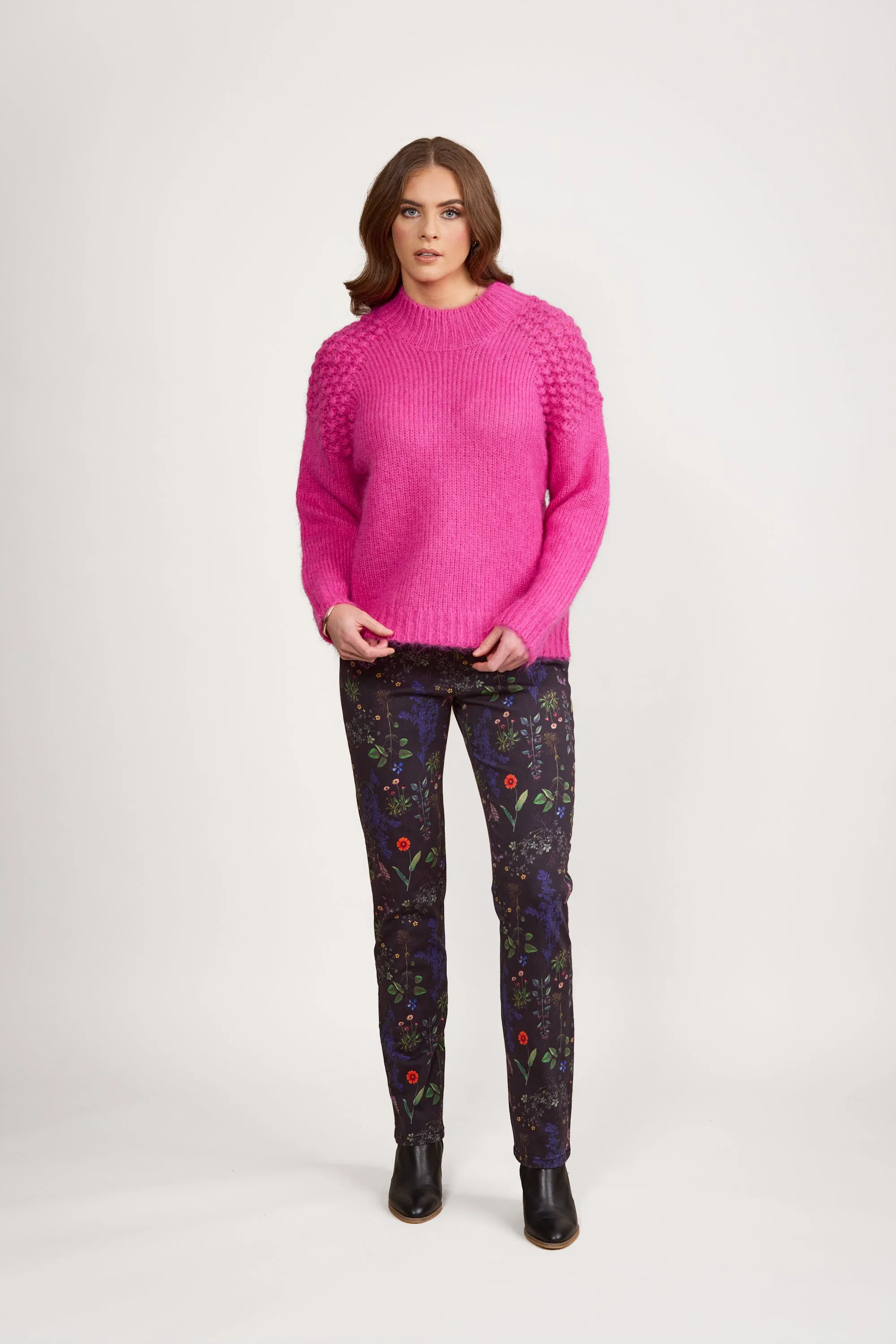 Vassalli - Sweater - 1081 - Magenta - $99 - Mohair Wool  Blend