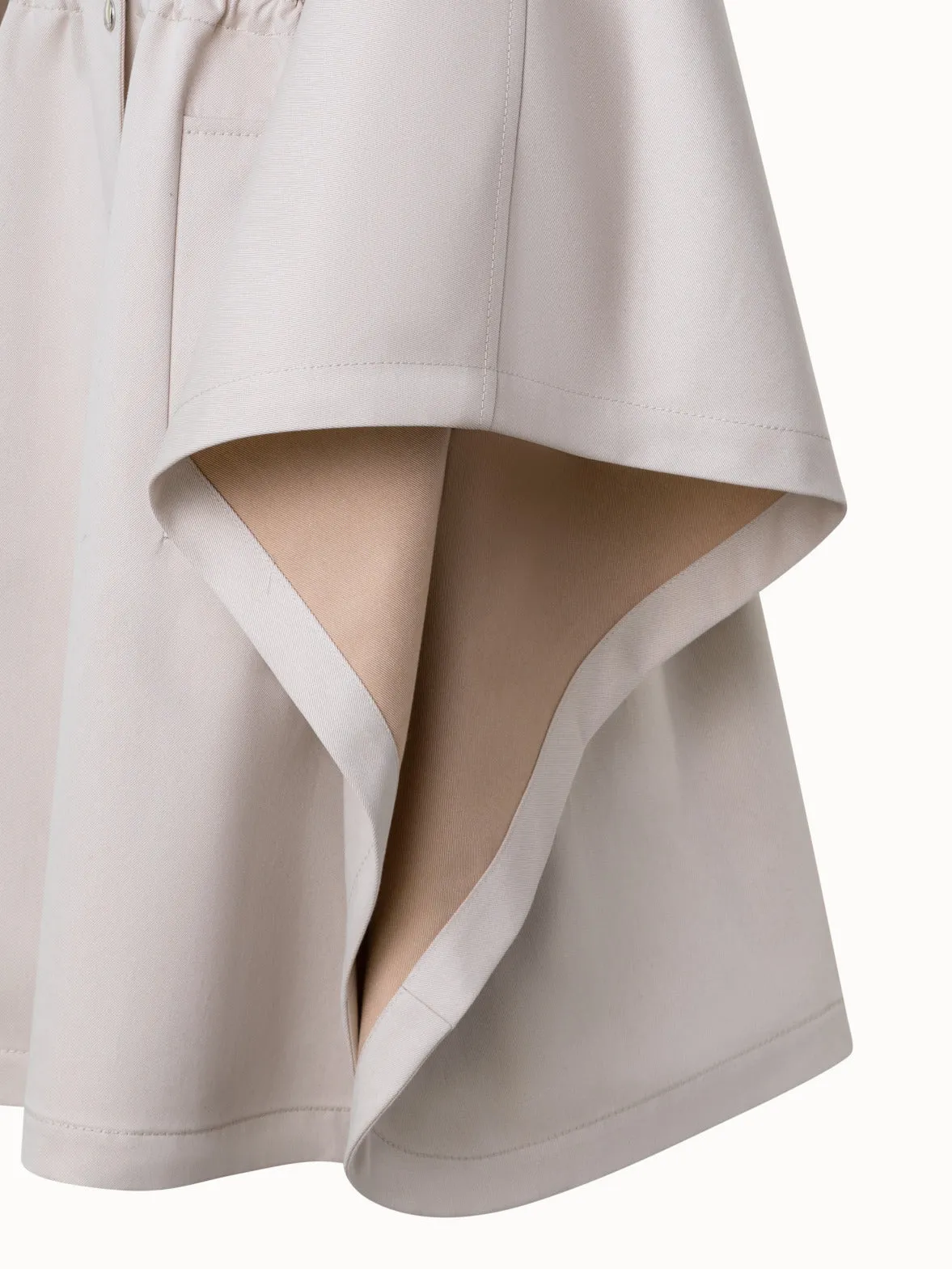 Water Repellent Cape Coat in Cotton Twill Akris