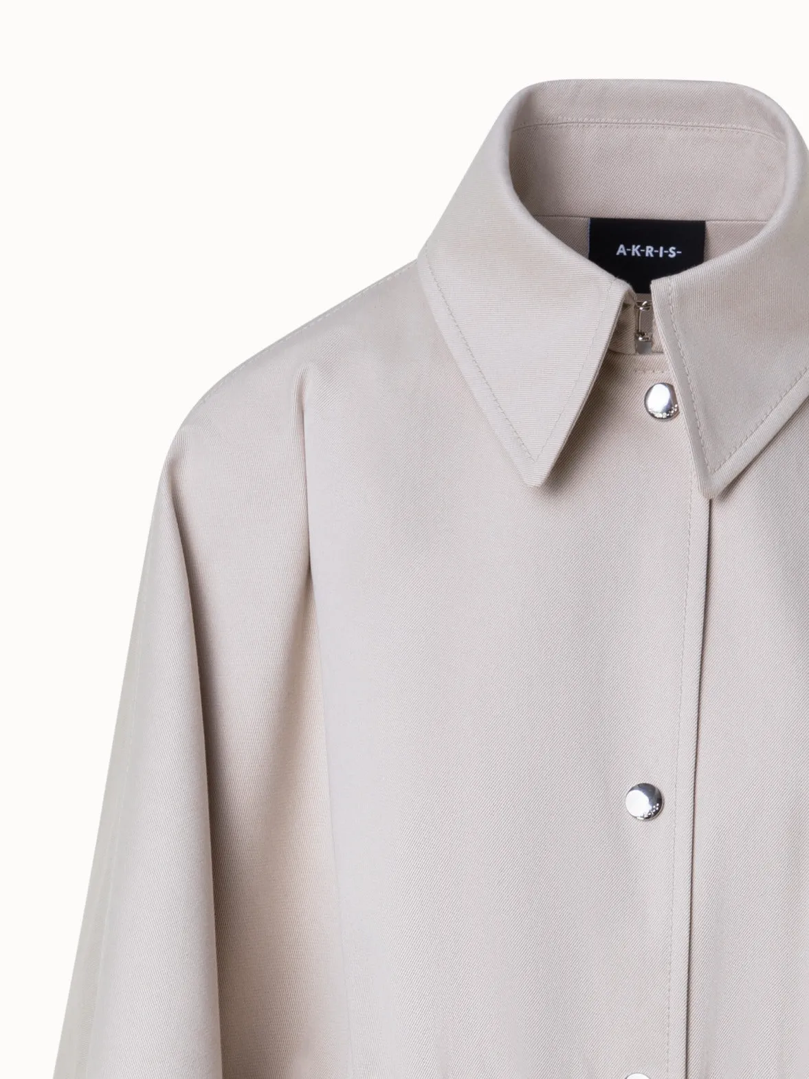 Water Repellent Cape Coat in Cotton Twill Akris