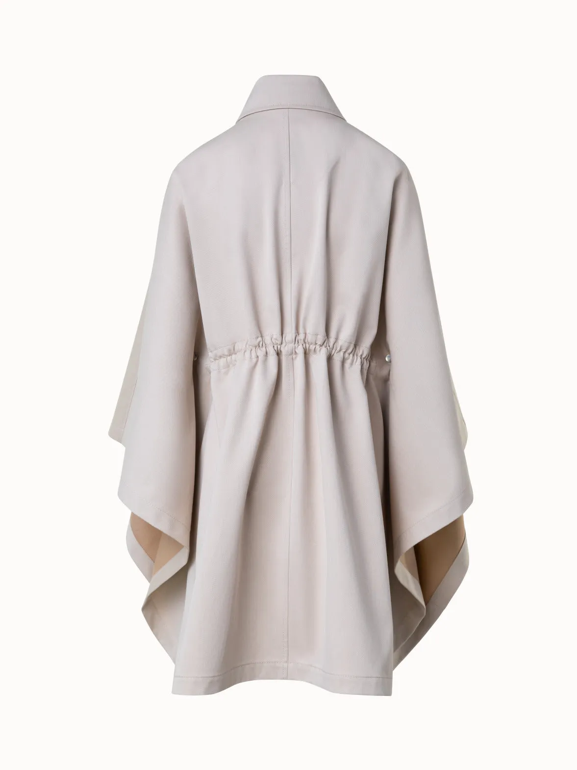Water Repellent Cape Coat in Cotton Twill Akris