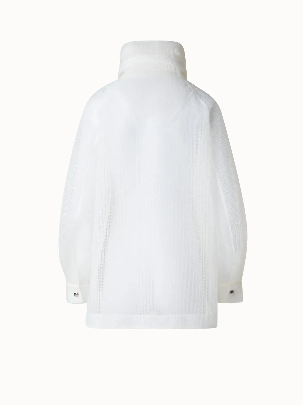 Water Repellent Parka in Sheer Techno-Grid Akris