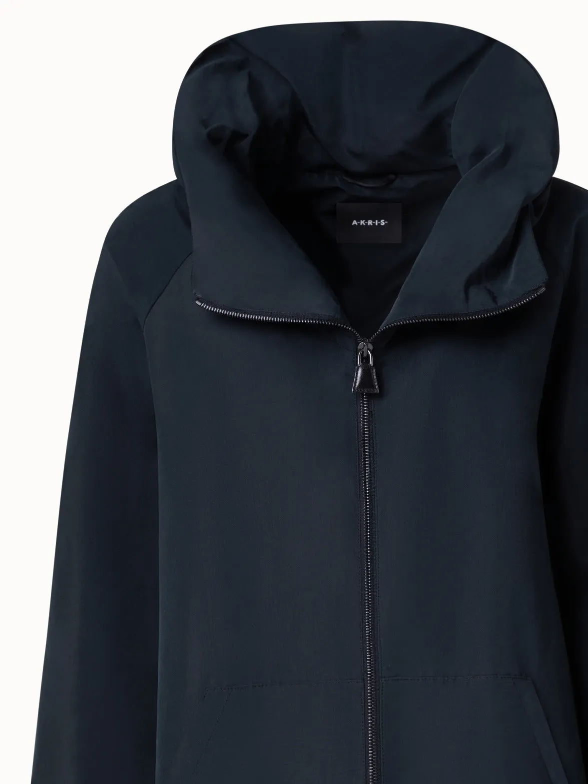Water-Repellent Silk Taffeta Parka Akris
