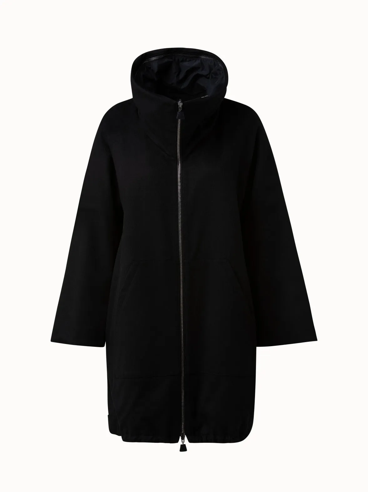 Water-Repellent Silk Taffeta Parka Akris