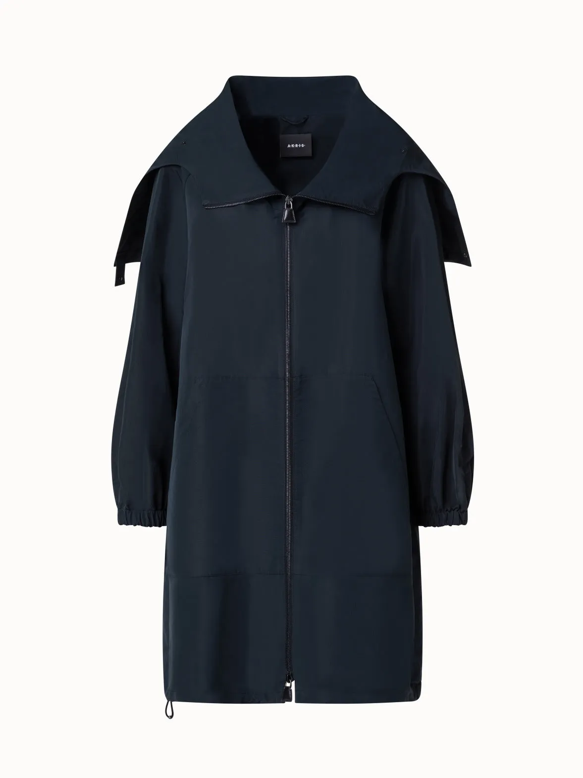 Water-Repellent Silk Taffeta Parka Akris