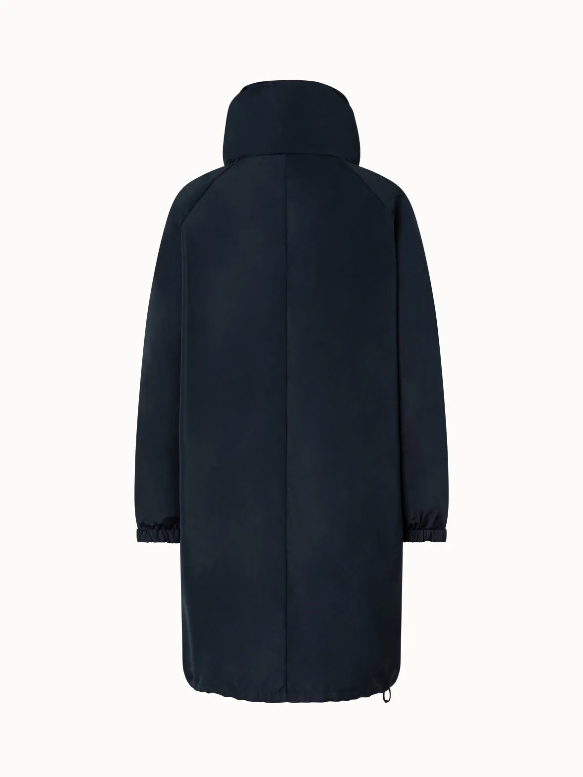 Water-Repellent Silk Taffeta Parka Akris
