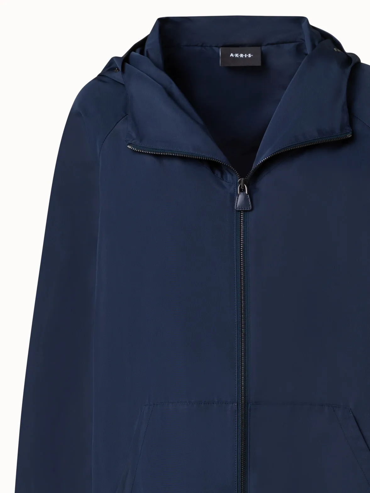 Water-Repellent Silk Taffeta Parka Akris