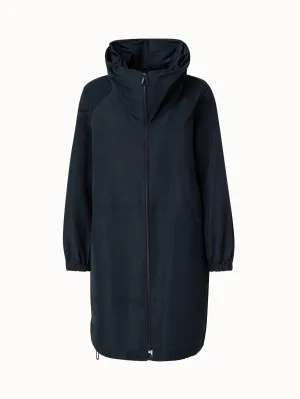 Water-Repellent Silk Taffeta Parka Akris