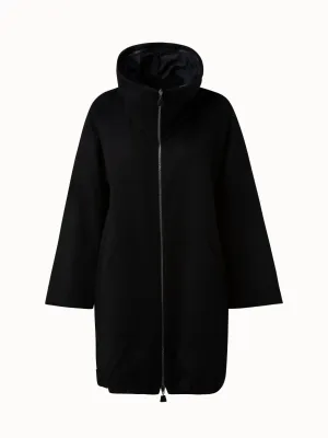 Water-Repellent Silk Taffeta Parka Akris