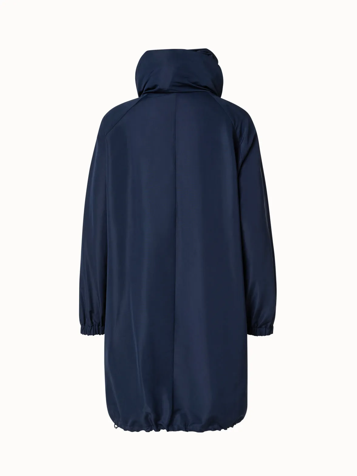 Water-Repellent Silk Taffeta Parka Akris