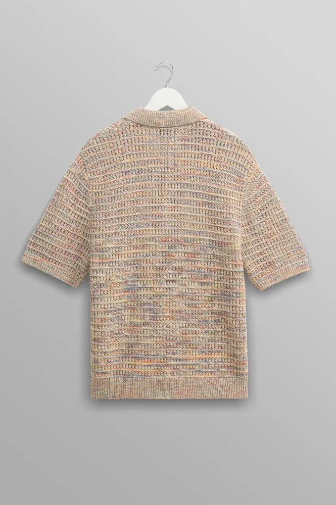 Wax Tellaro Rainbow Twist Knit Polo Shirt