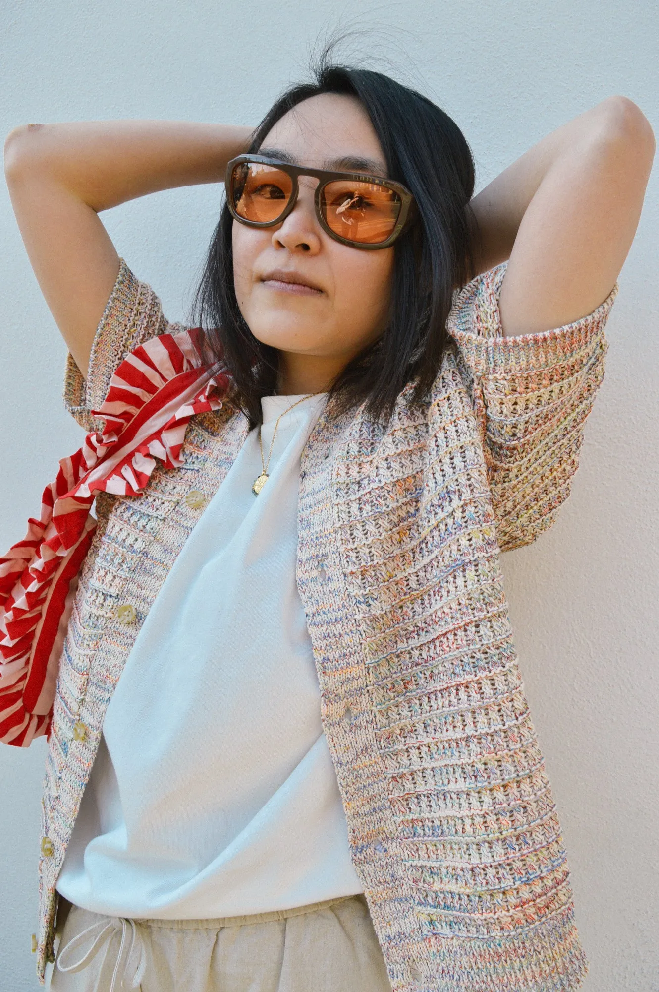 Wax Tellaro Rainbow Twist Knit Polo Shirt