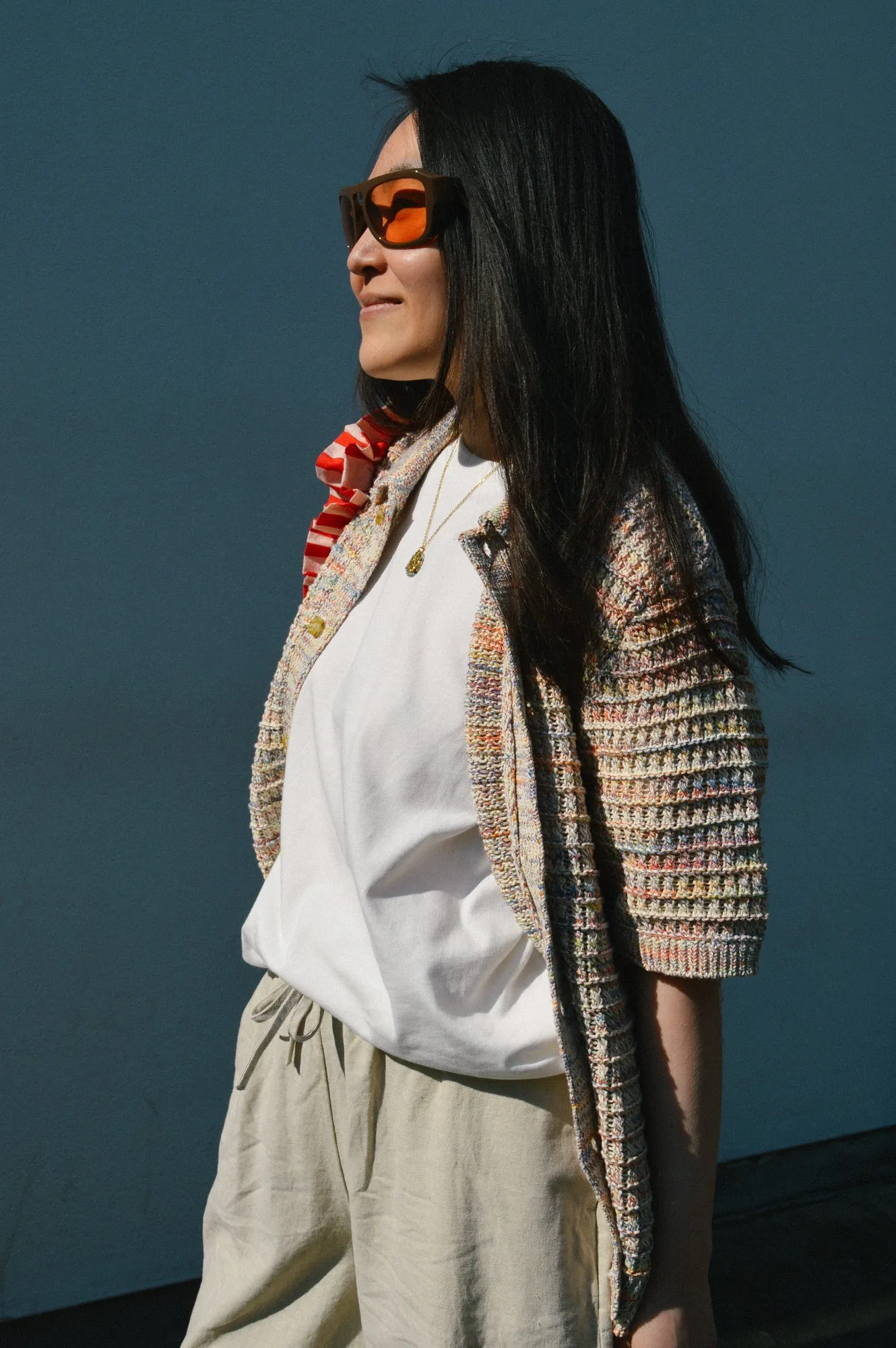 Wax Tellaro Rainbow Twist Knit Polo Shirt