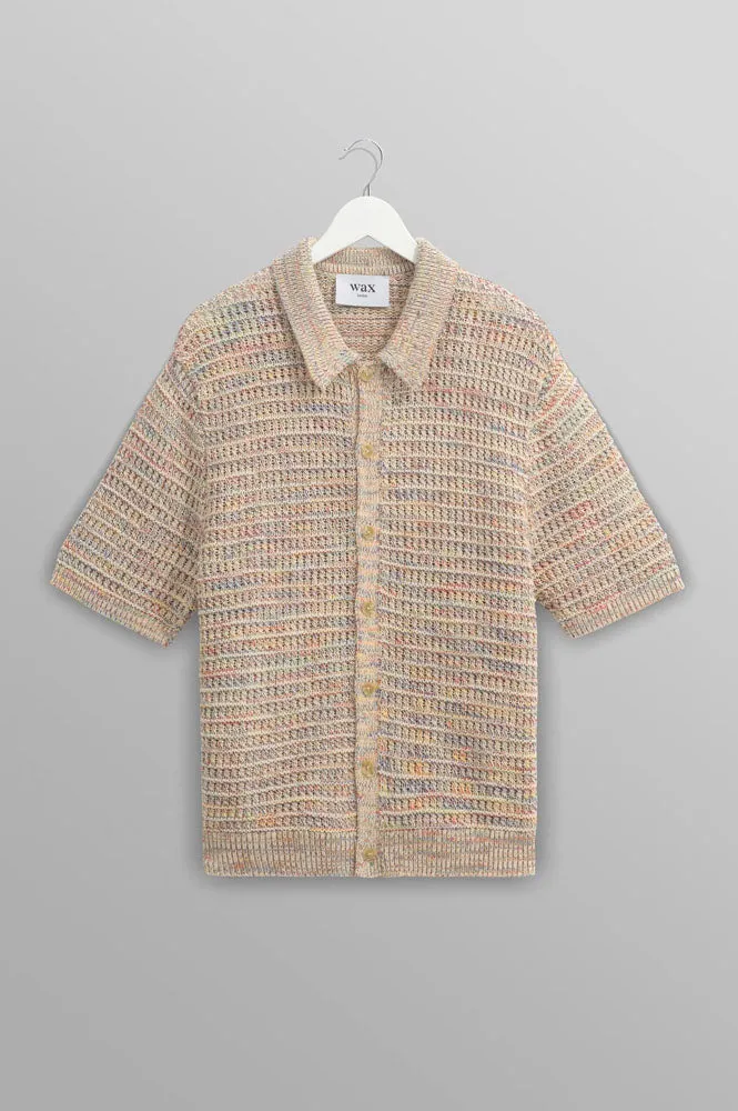 Wax Tellaro Rainbow Twist Knit Polo Shirt