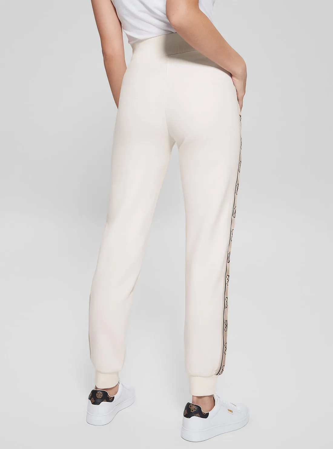 White Logo Britney Track Pants Guess