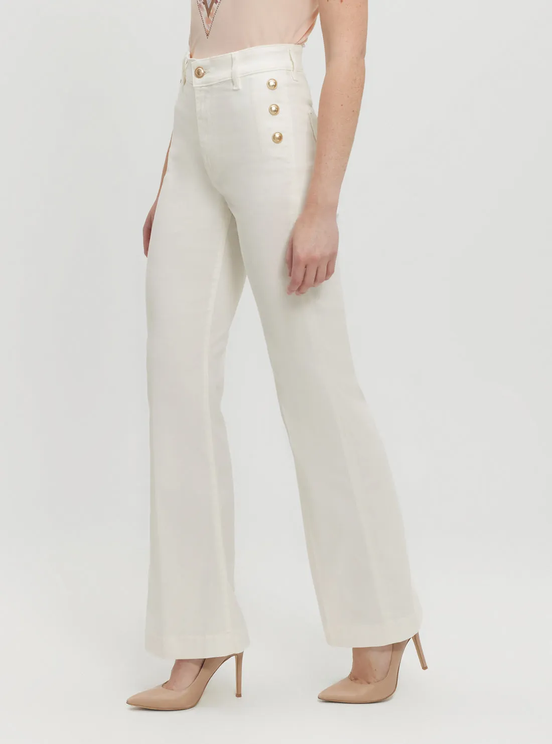White New Faye Pants Guess