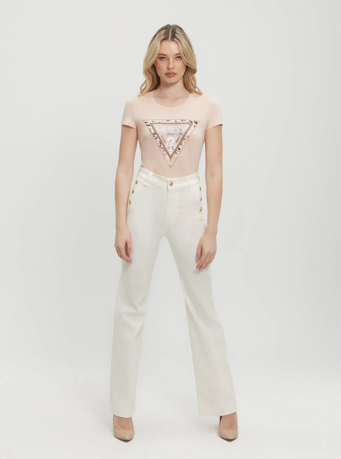 White New Faye Pants Guess