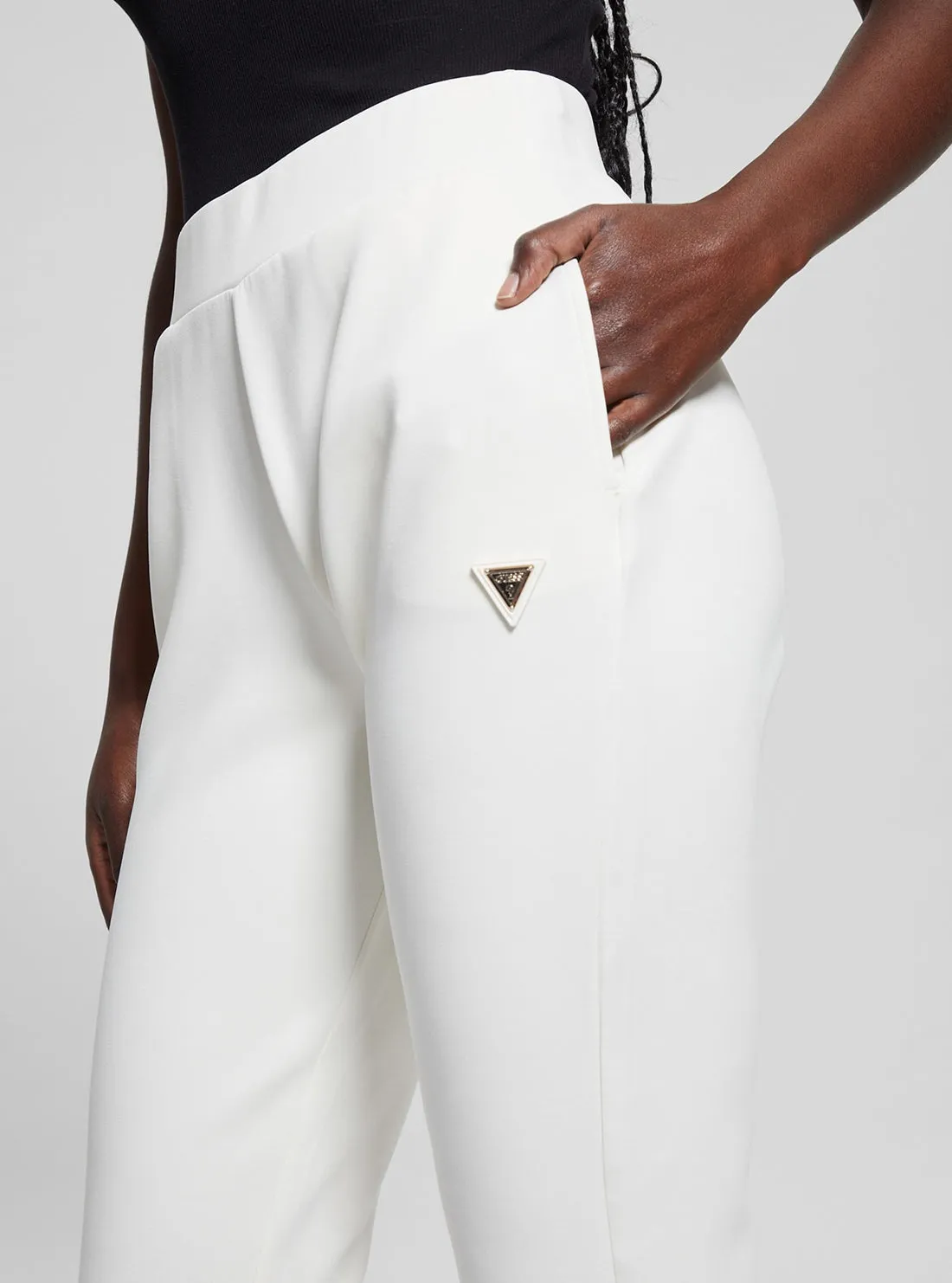 White Olympe Long Pants Guess