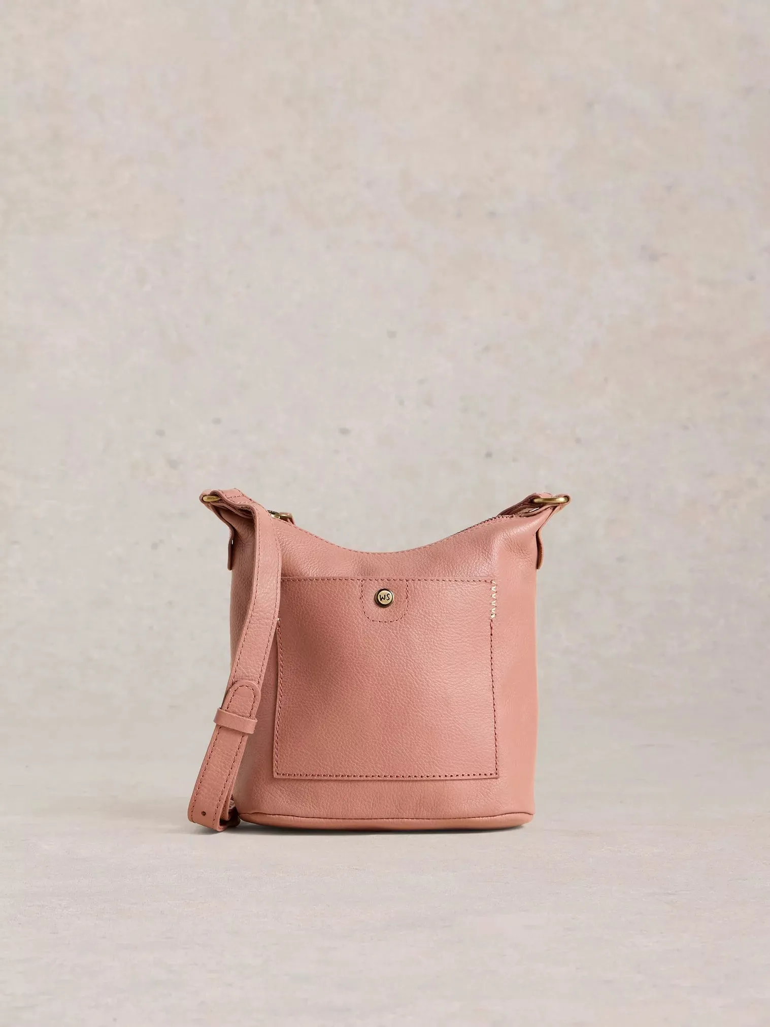 White Stuff Mini Fern Leather Crossbody Bag