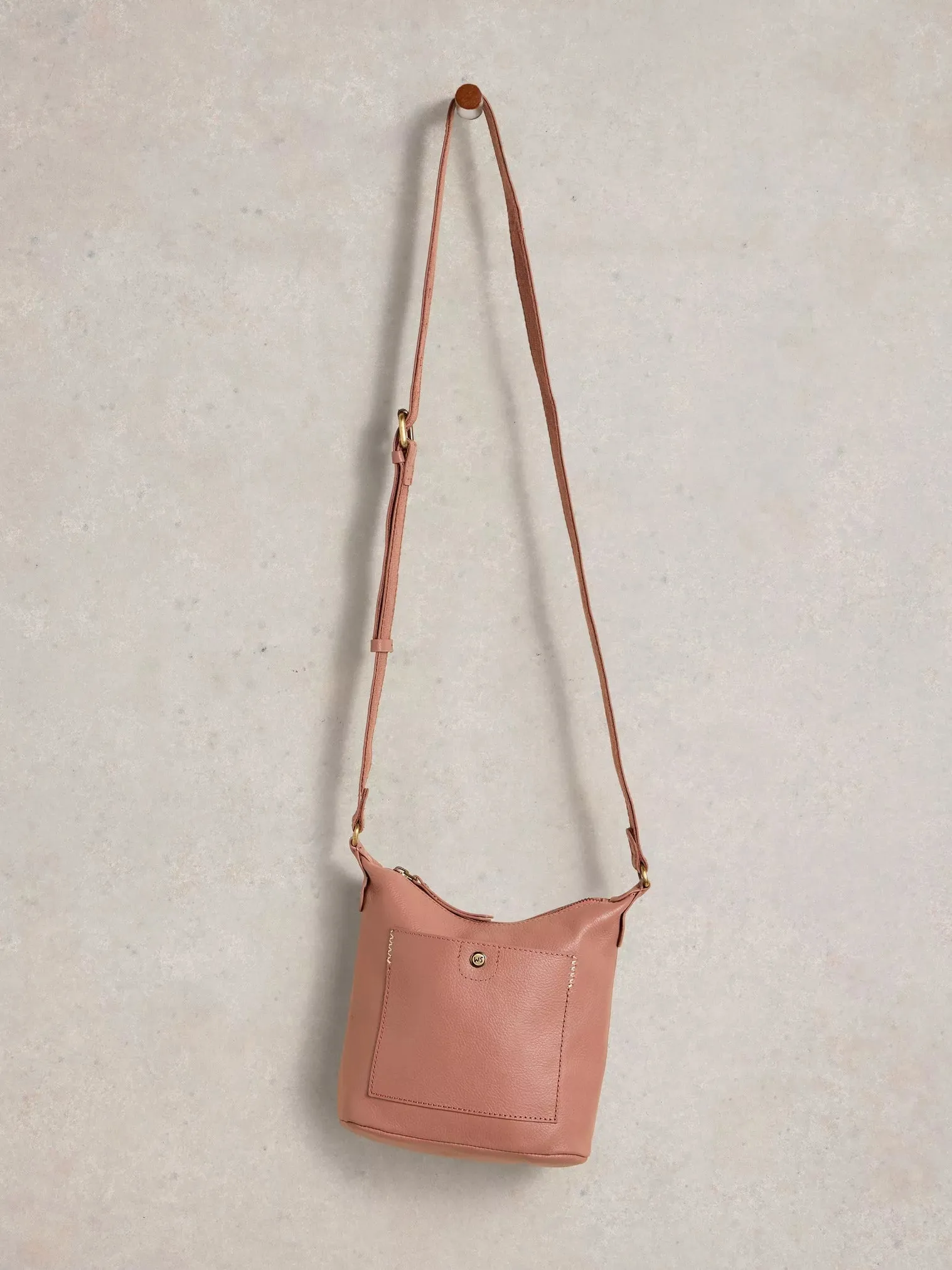 White Stuff Mini Fern Leather Crossbody Bag
